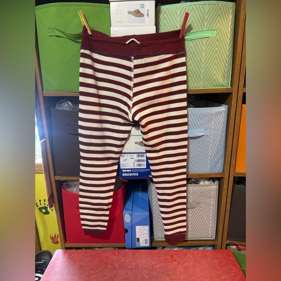 Free People Maroon and Cream Striped Pajama Pant only - Picture 6 of 9